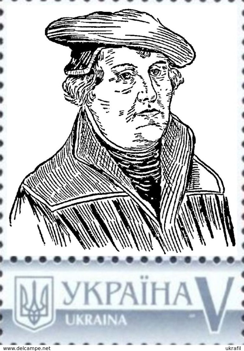 Ukraine 2016, Protestant Reformation, Martin Luther, 1v - Ukraine