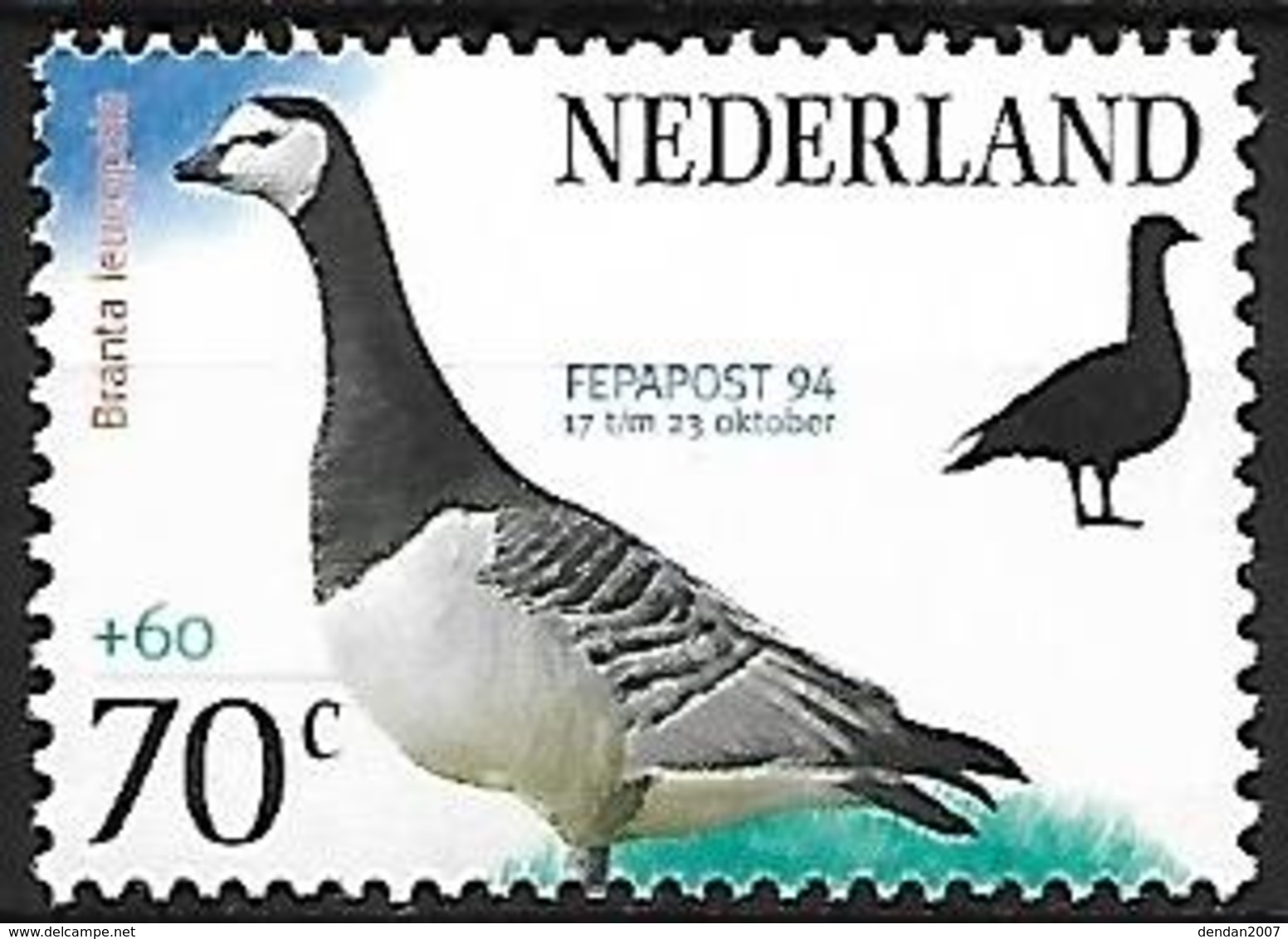 NETHERLANDS - MNH - 1994 :  Barnacle Goose  -  Branta Leucopsis - Geese