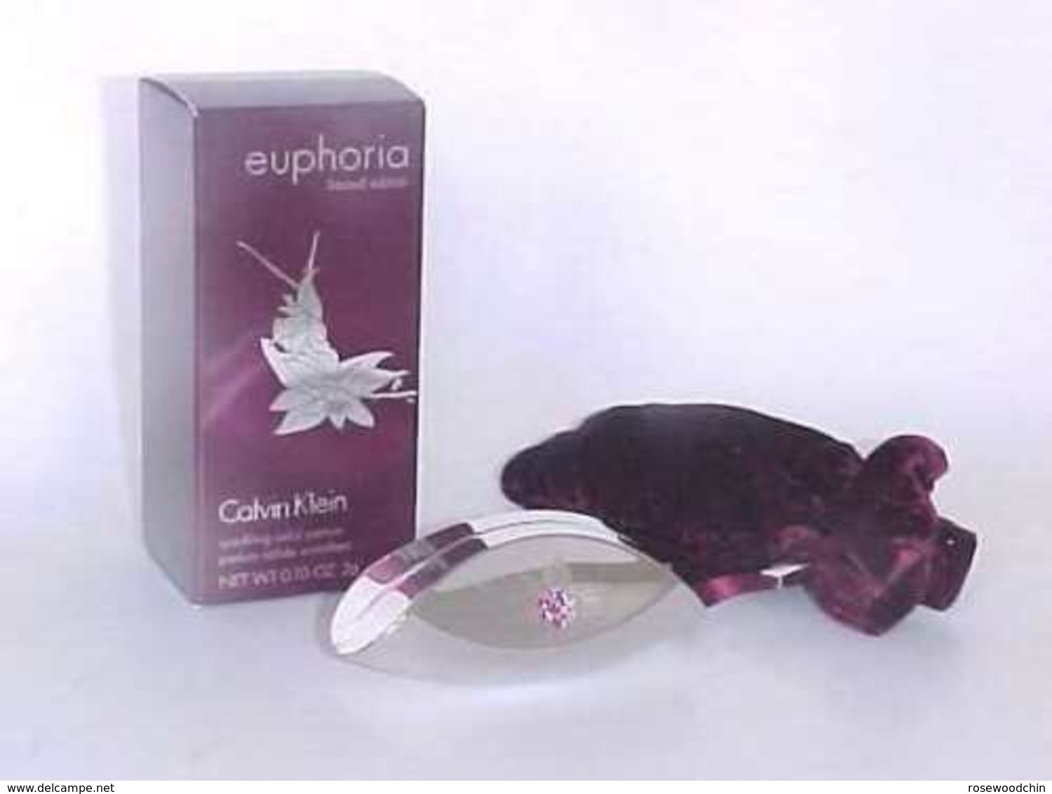 Limited Edition !!  Calvin Klein CK Euphoria Sparkling Solid Perfume  (0.10 Oz) - Miniatures Femmes (avec Boite)