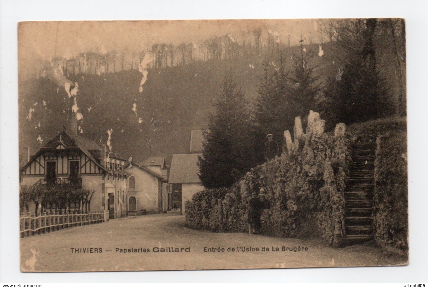 - CPA THIVIERS (24) - Papeteries Gaillard - Entrée De L'Usine De La Brugère - - Thiviers