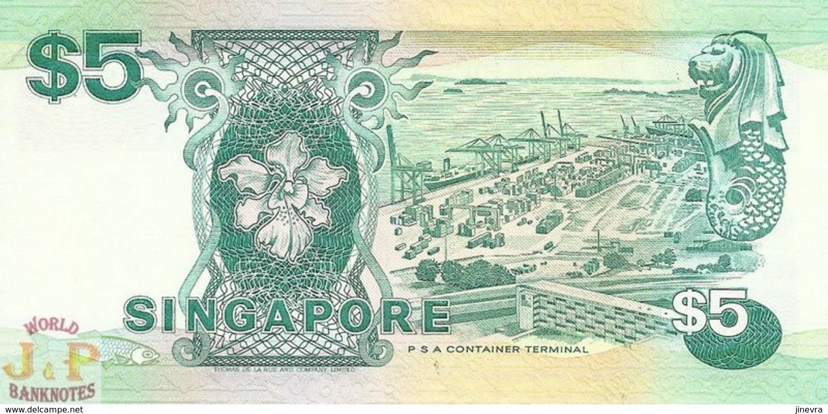 SINGAPORE 5 DOLLARS 1989 PICK 19 UNC - Singapur