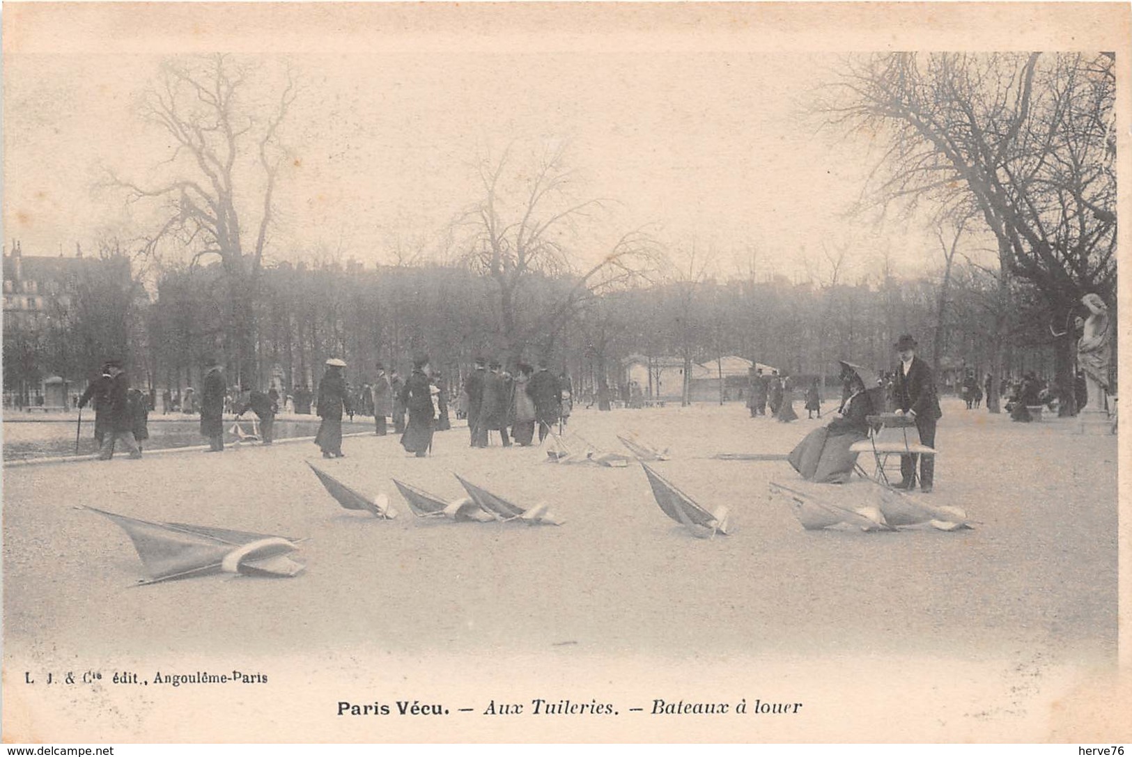 CPA PARIS Vécu - Aux Tuileries - Bateaux à Louer - Autres & Non Classés