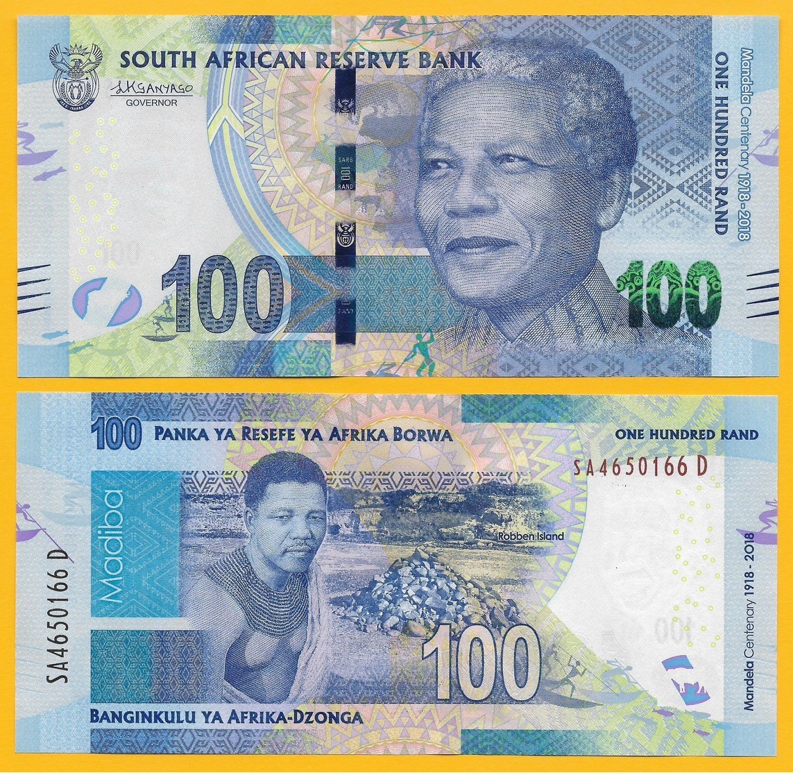 South Africa 100 Rand P-146 2018 Commemorative Nelson Mandela UNC - Sudafrica