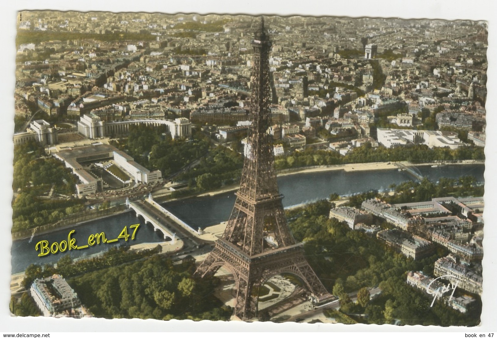 {20433} 75 Paris , La Tour Eiffel . A Gauche , Le Pont D' Iéna Et Le Palais De Chaillot , à Droite , L' Arc De Triomphe - Otros Monumentos