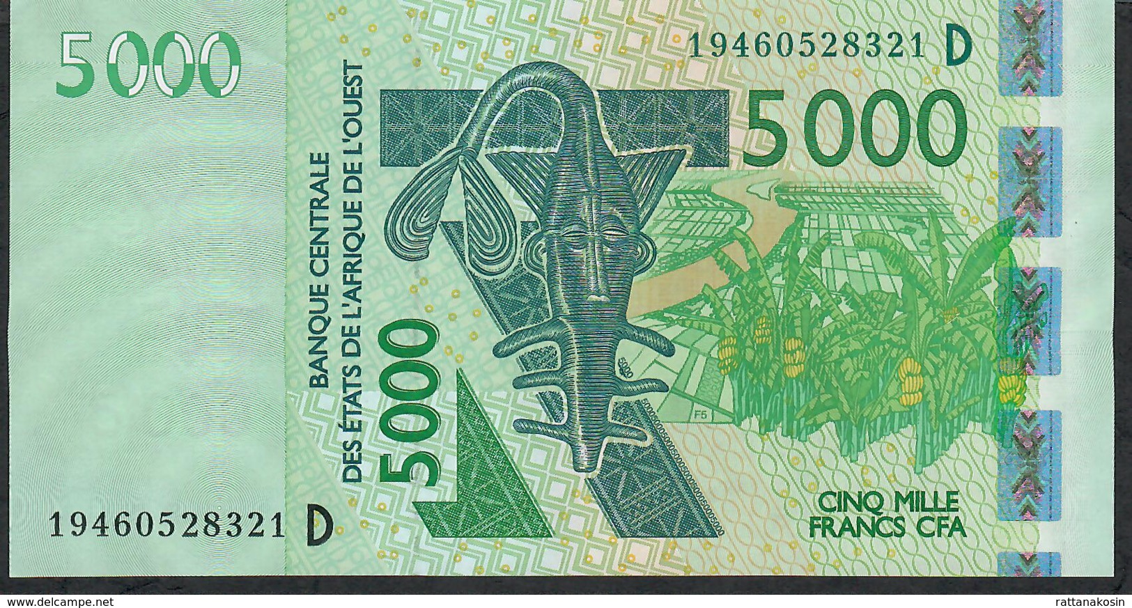 W.A.S. P417Ds 5000 FRANCS 2003 Issued (20)19   2019 UNC. - Estados De Africa Occidental