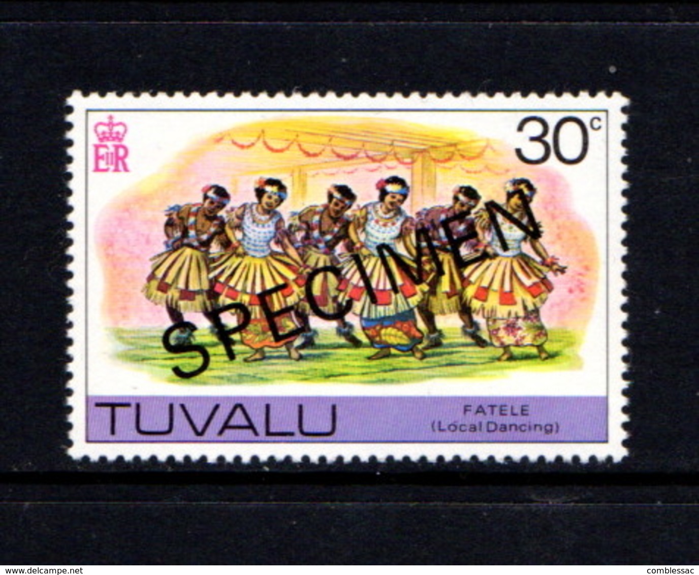 TUVALU    1977    30c  Local  Dancer    Opt  Specimen     MNH - Tuvalu