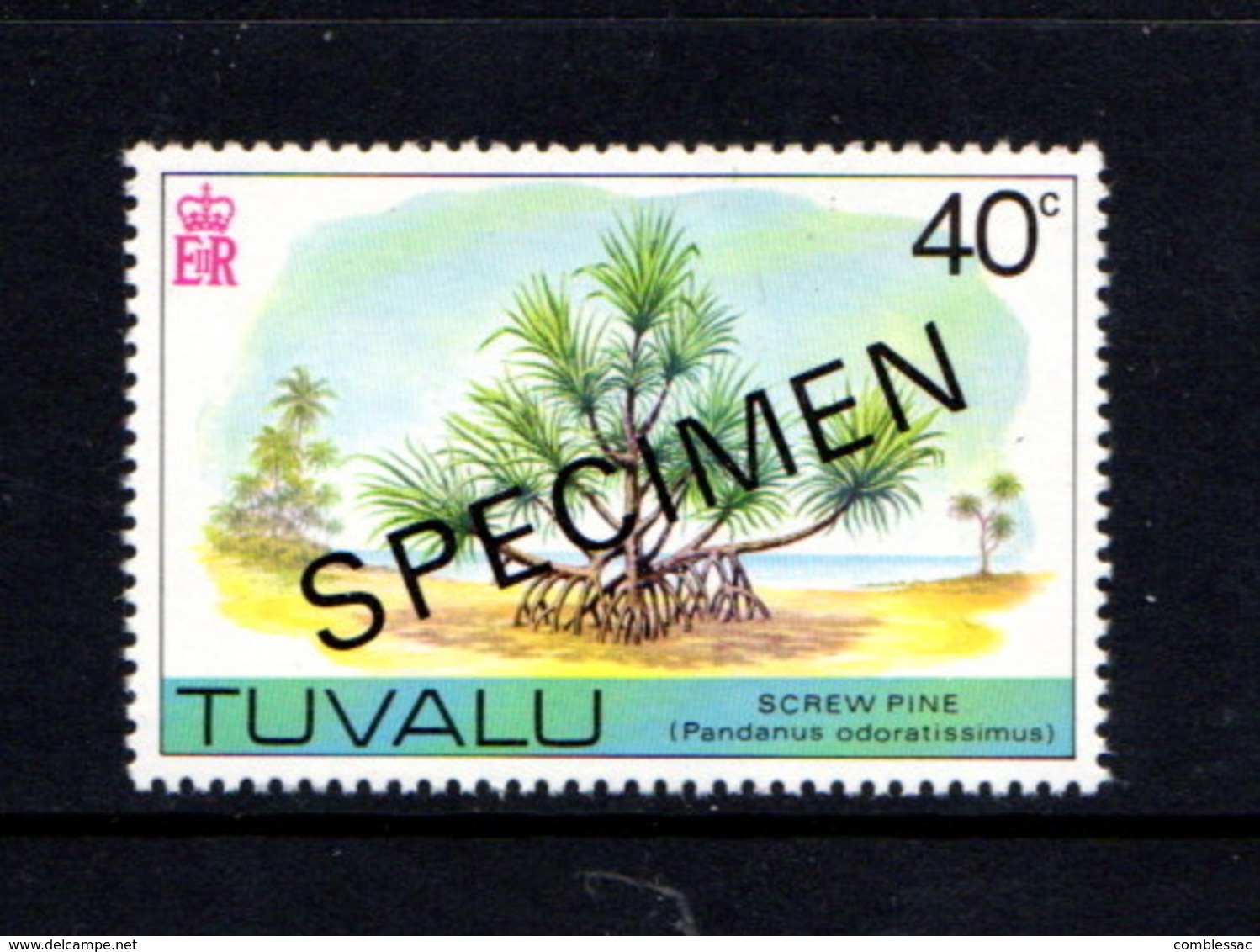 TUVALU    1977    40c  Screen  Pine    Opt  Specimen     MNH - Tuvalu