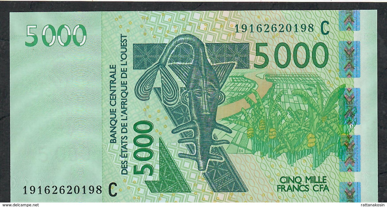 W.A.S. BURKINA FASO P317Cs  5000 FRANCS (20)19 2019 UNC. - États D'Afrique De L'Ouest