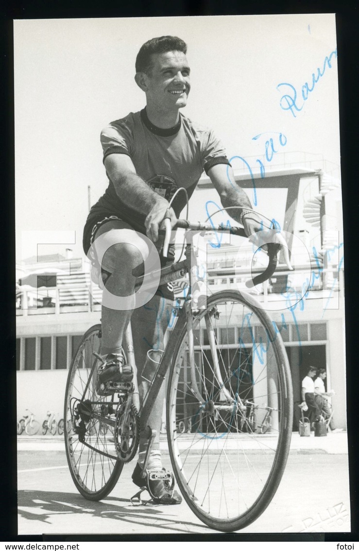 50s ORIGINAL PHOTO FOTO AUTOGRAFADA ALVES BARBOSA SIGNED CICLISTA VELO VOLTA BICICLETA FIGUEIRA DA FOZ PORTUGAL AT81 - Ciclismo