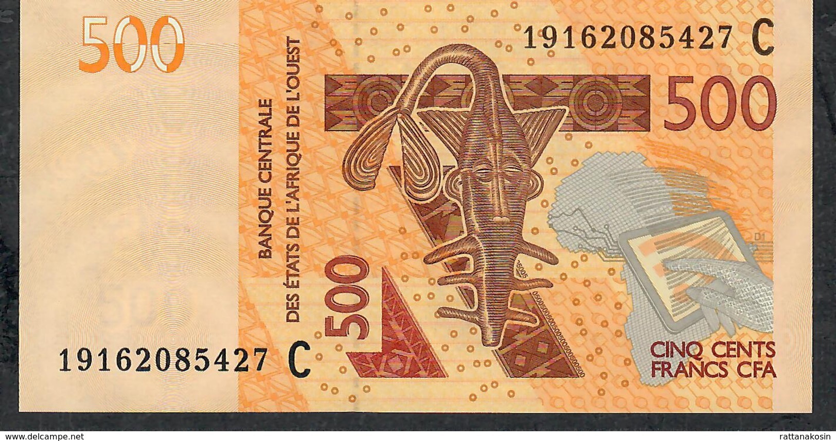 W.A.S. BURKINA FASO P319Ch 500 FRANCS (20)19 2019 UNC. - West African States