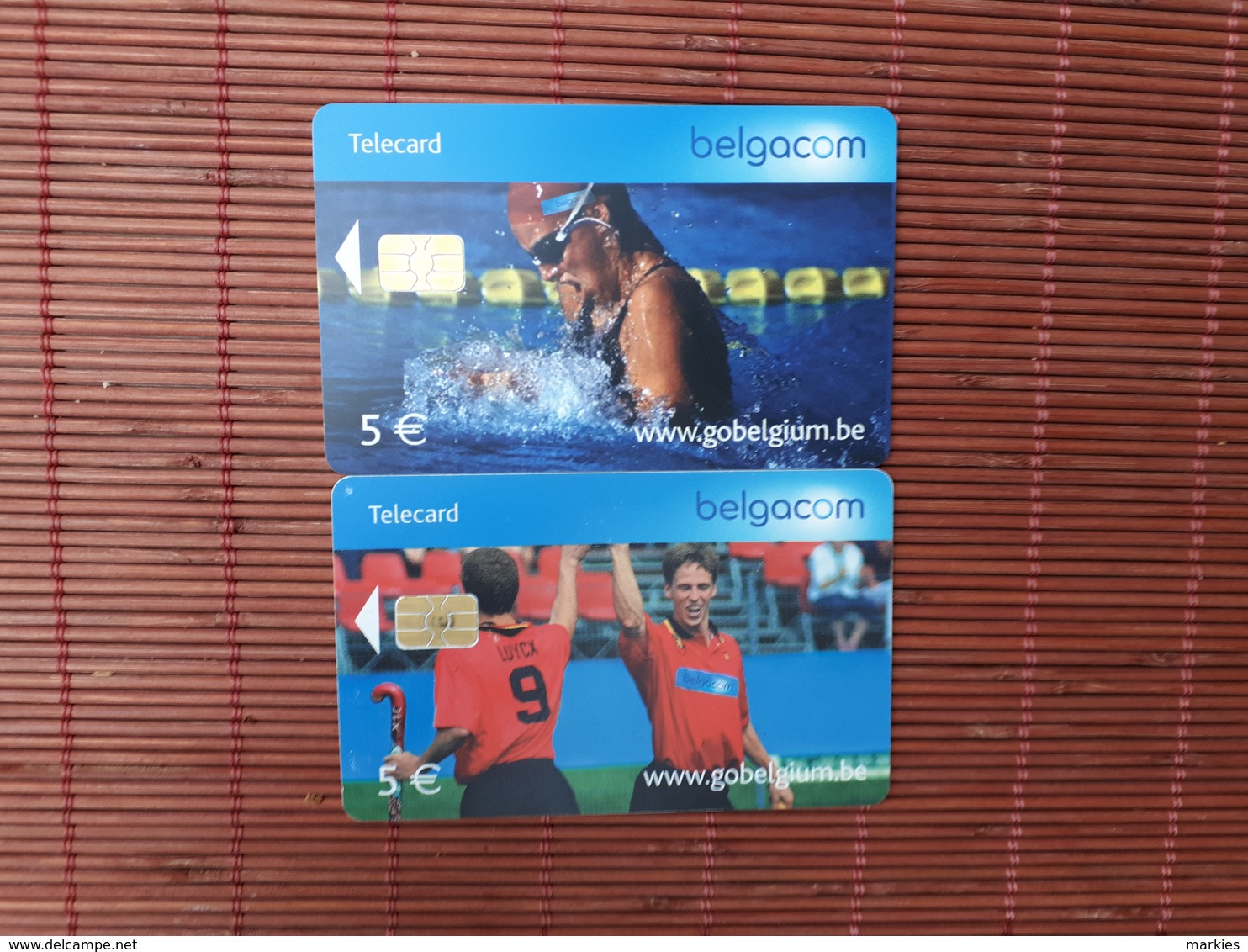 2 Phonecards Sport Belgium Used - Avec Puce