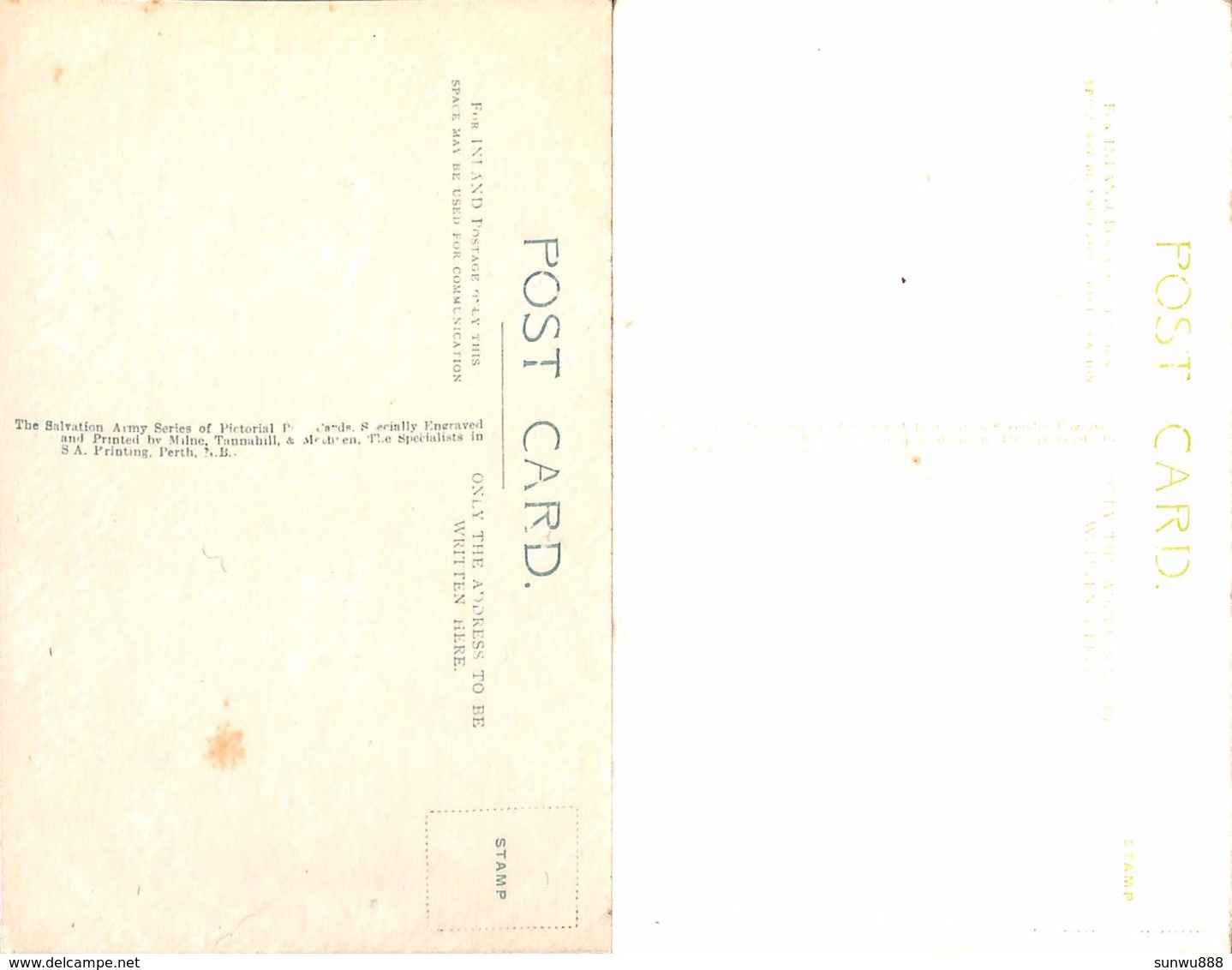 Envoy Hutton - 2 Postcards (as He Is, As He Was) Militaria Cirque ? (Salvation Army) - Autres & Non Classés