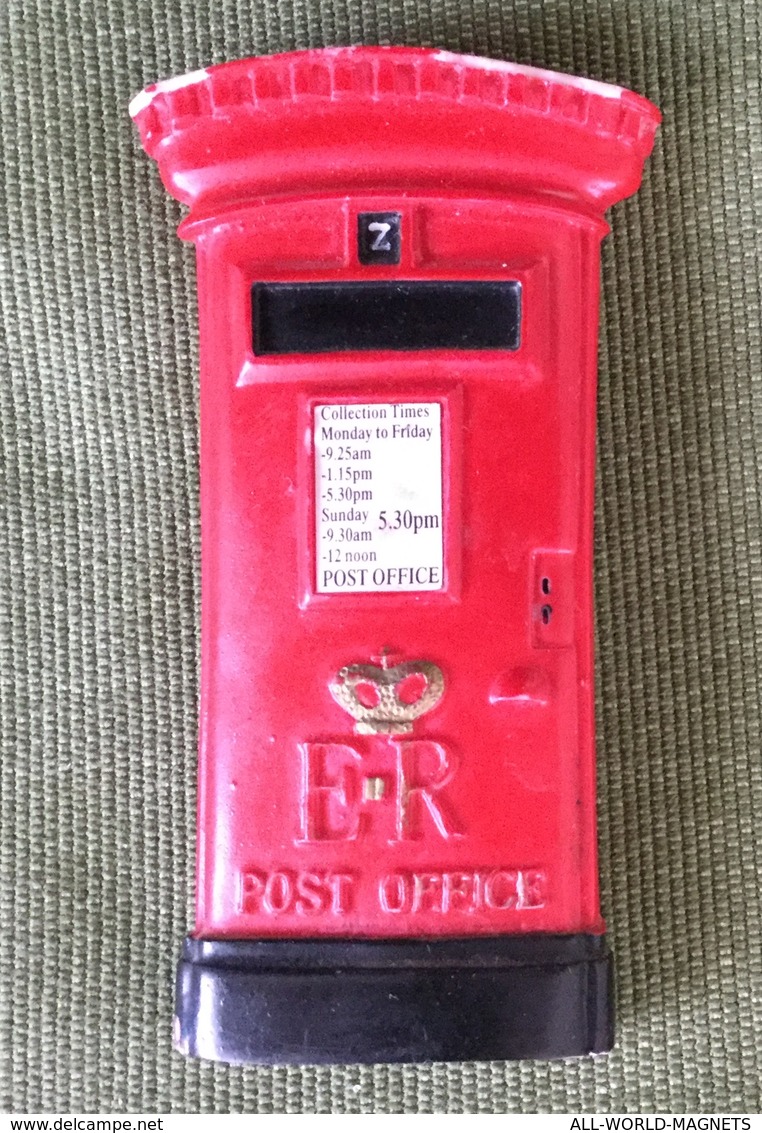 British Post Box Shaped Postbox E R Post Office Fridge Magnet - Magnetos