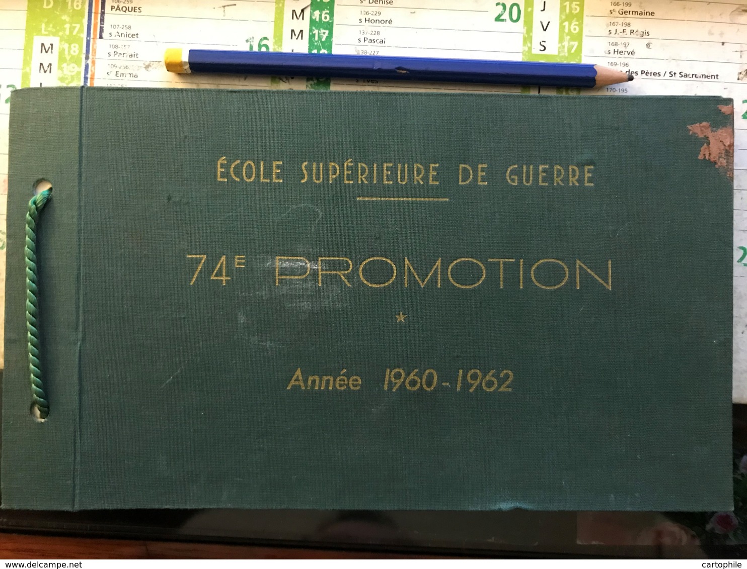 Rare Trombinoscope des 110 officiers de l'Ecole Supérieure de Guerre - Promo 1960 - Etat Major - Capitaine et Commandant