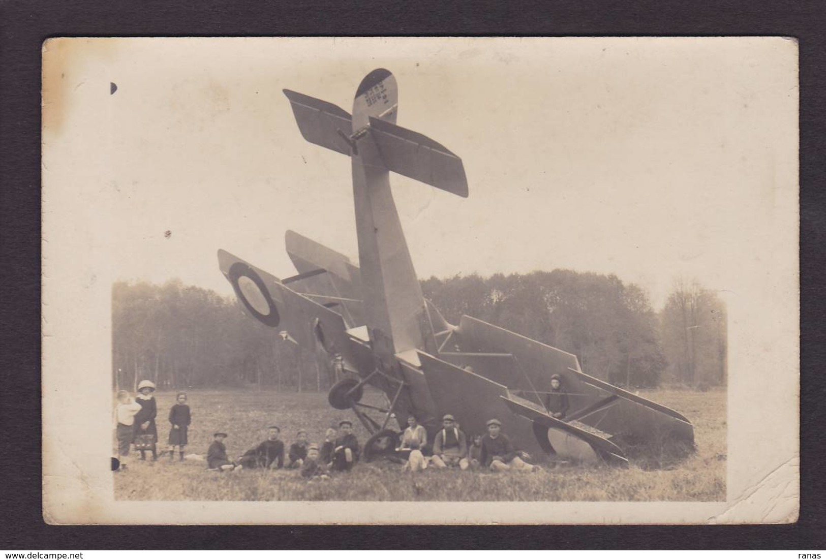 CPA Aviation Accident Aviateur Avion Carte Photo RPPC écrite - Accidentes