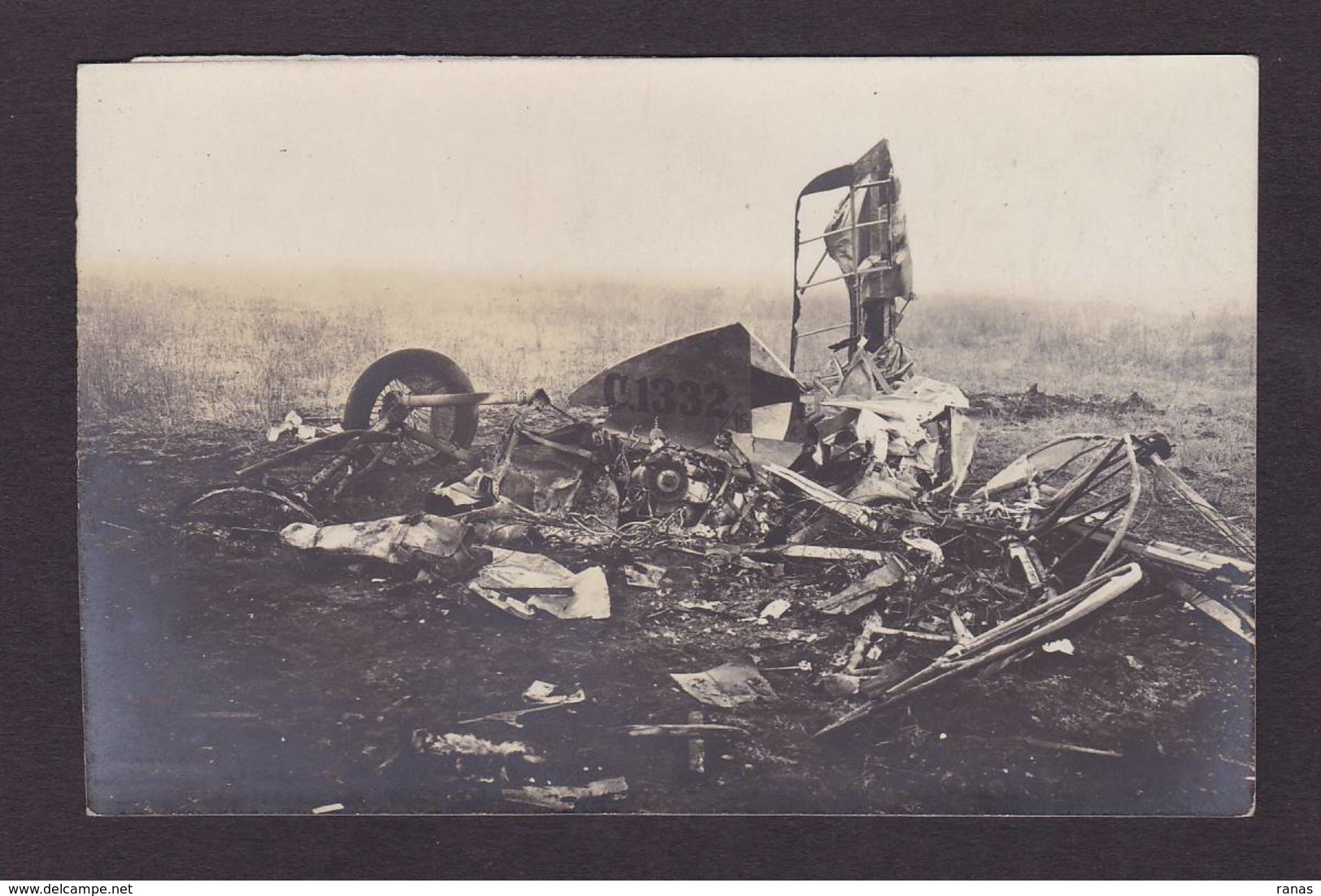 CPA Aviation Accident Aviateur Avion Carte Photo RPPC Non Circulé Avion Allemand ? - Ongevalen