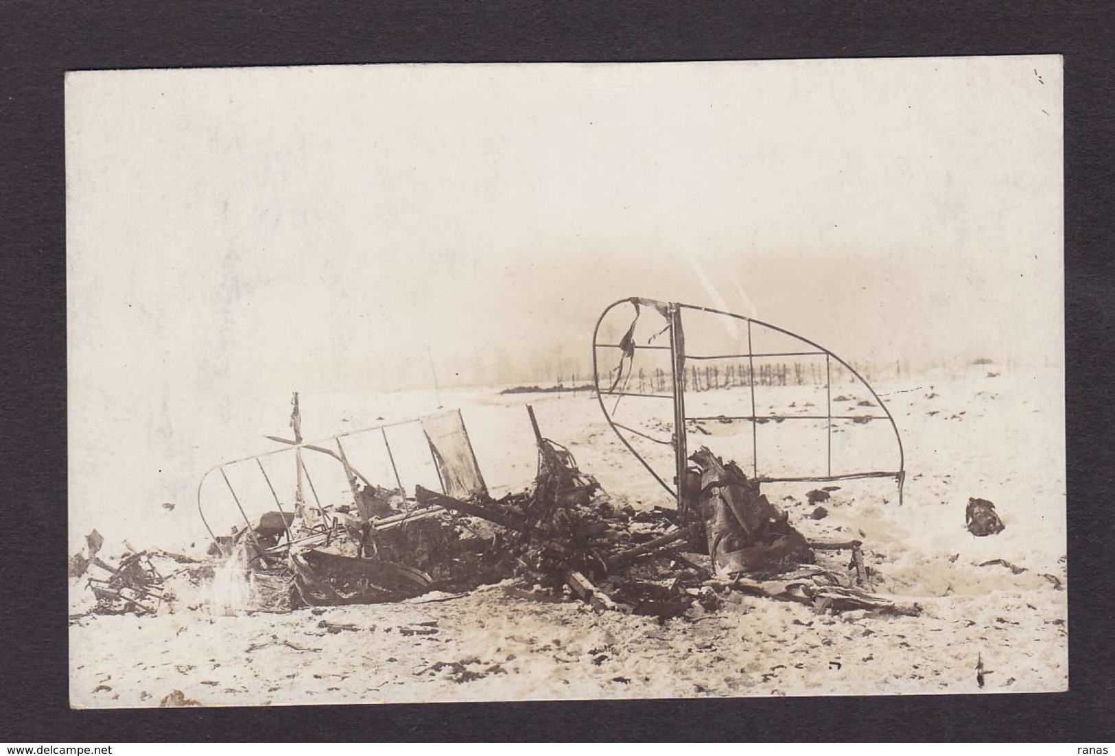 CPA Aviation Accident Aviateur Avion Carte Photo RPPC Non Circulé Avion Allemand ? - Accidents