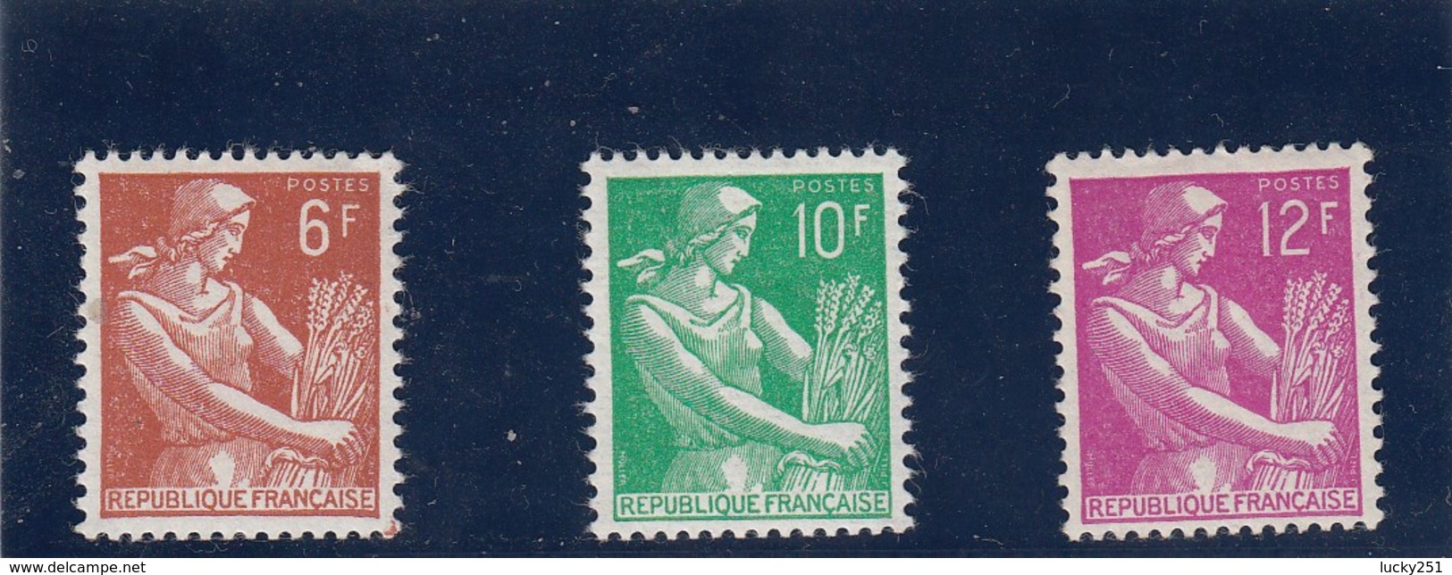 France - 1957 - N° YT 1115/16** - Type Moissonneuse - Nuovi