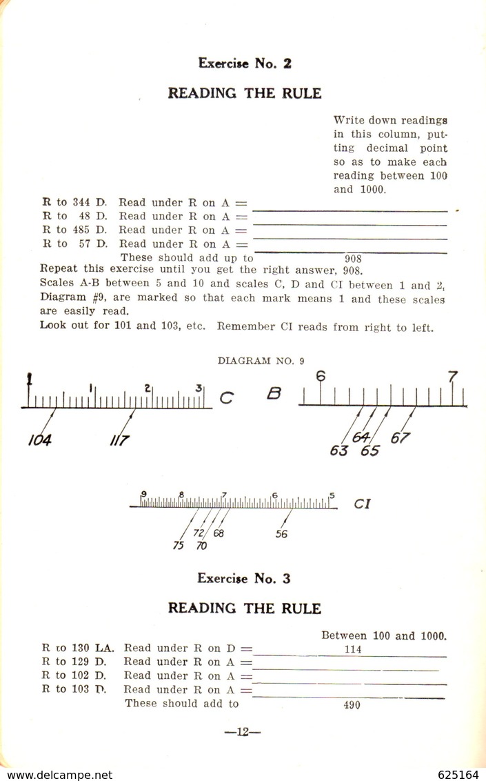 Livre THE MANIPHASE - SLIDE RULE - Published By Eugene Dietzgen 1928 USA - Ontwikkeling