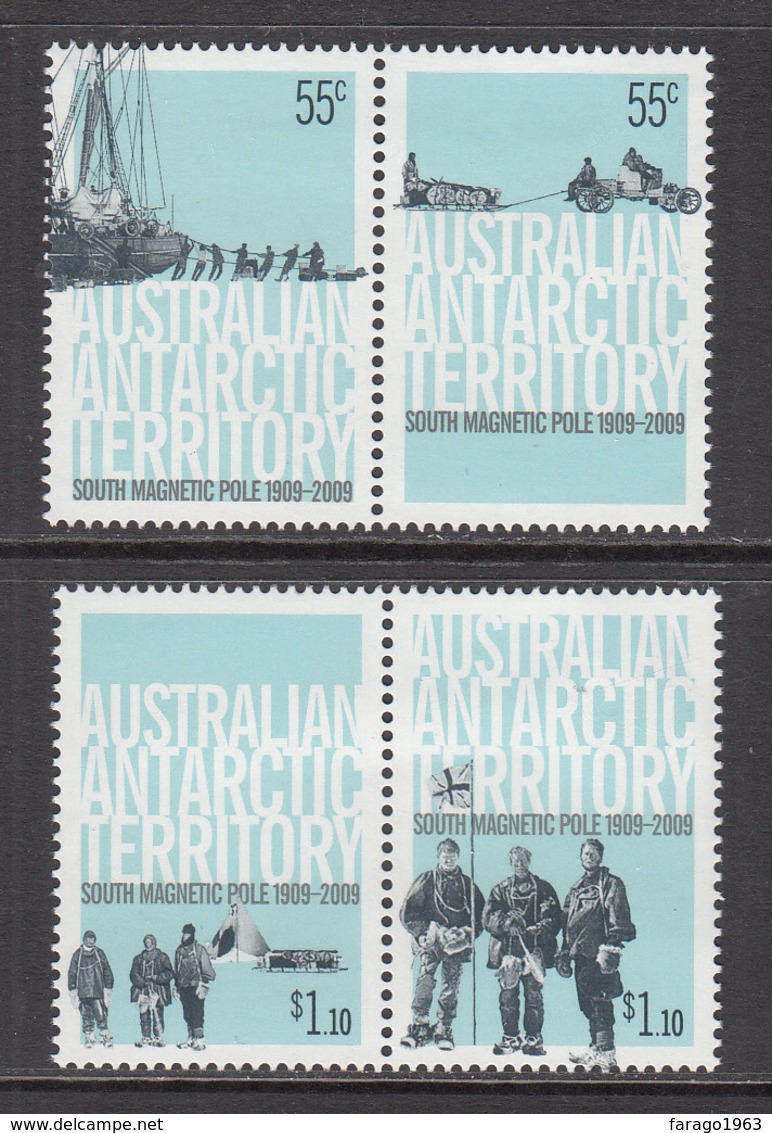 2009 Australian Antarctic Territory  South Magnetic Pole Complete Set Of 2 Pairs MNH - Nuevos