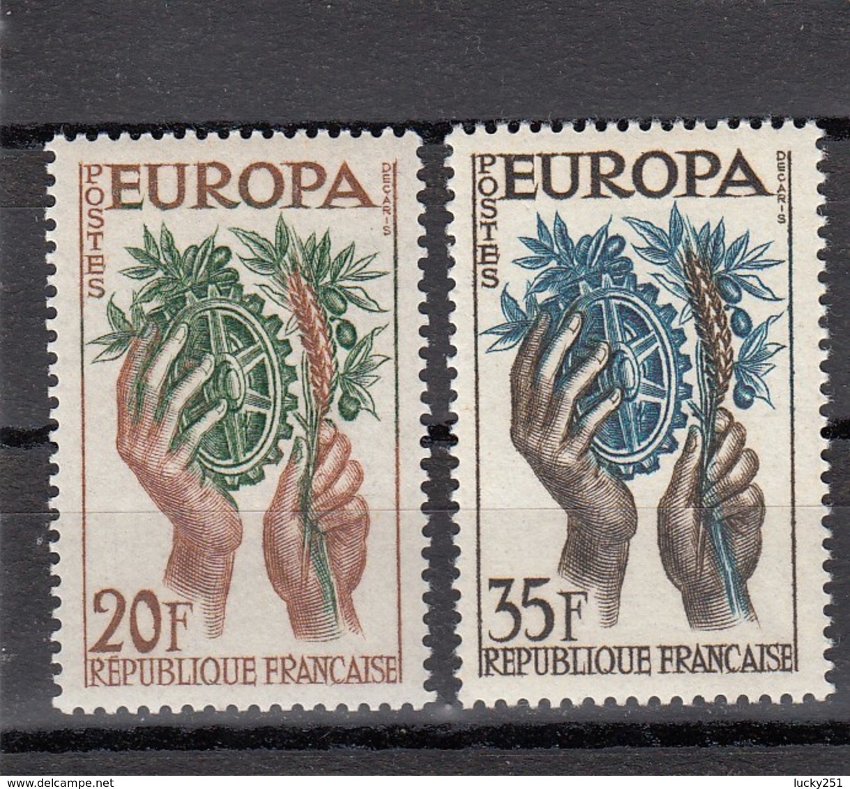 France - 1957 - N° YT 1122/23** - Europa - Nuovi