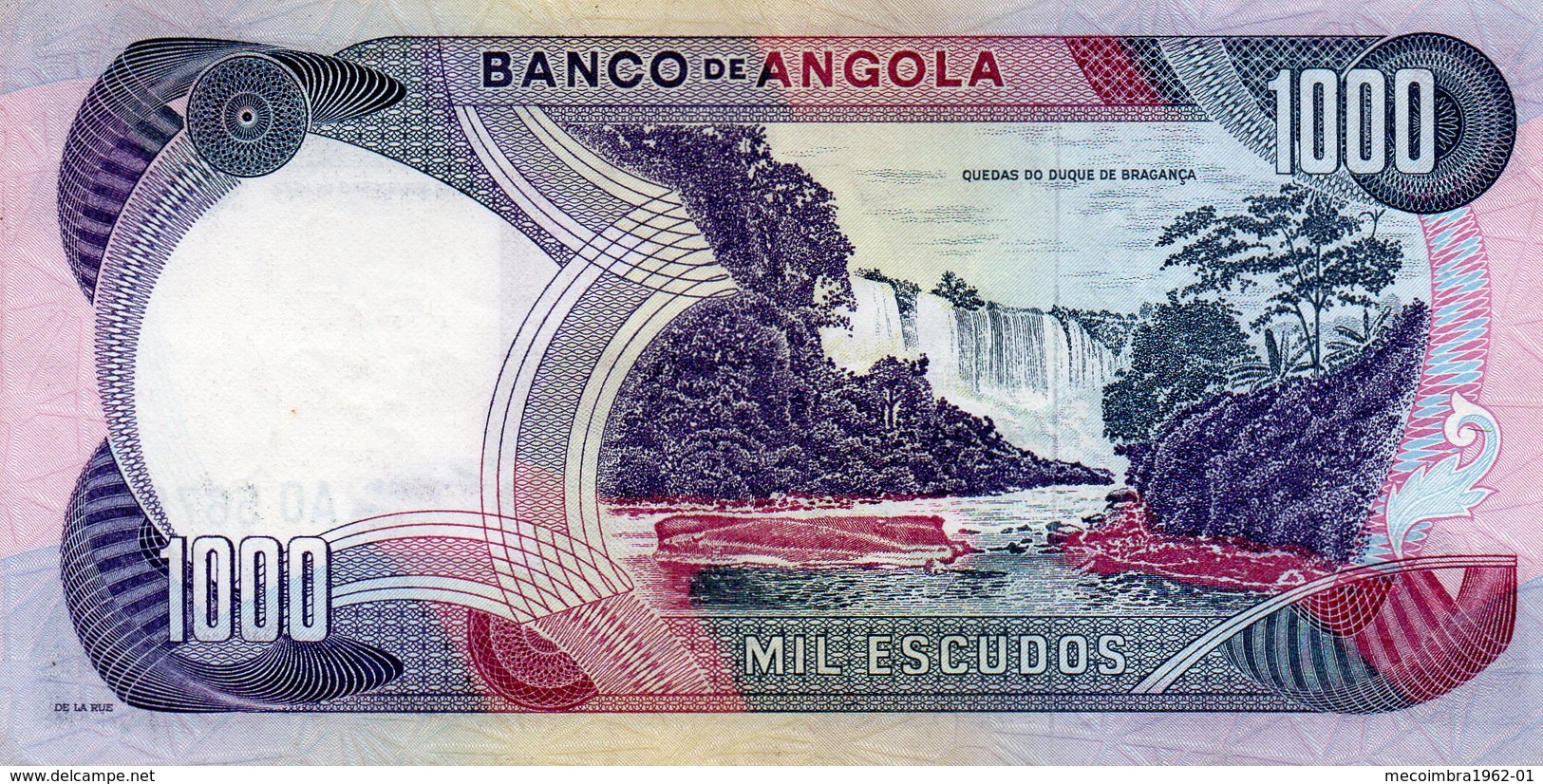 EX/COLONIA - Angola Portuguesa 1000 Escudos 1972 Marchal Carmona A0 56780 - Angola