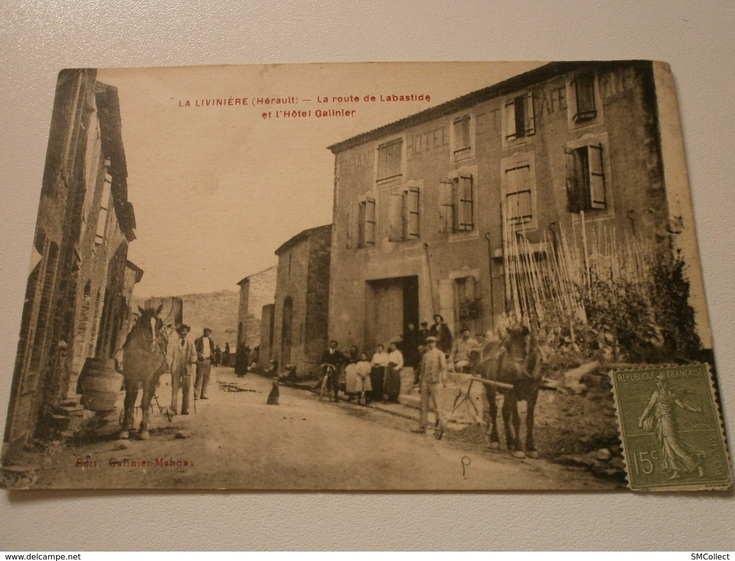 34  La Livinière, Route De Labastide Et Hotel Galinier. Carte Inédite (A2p82) - Otros & Sin Clasificación