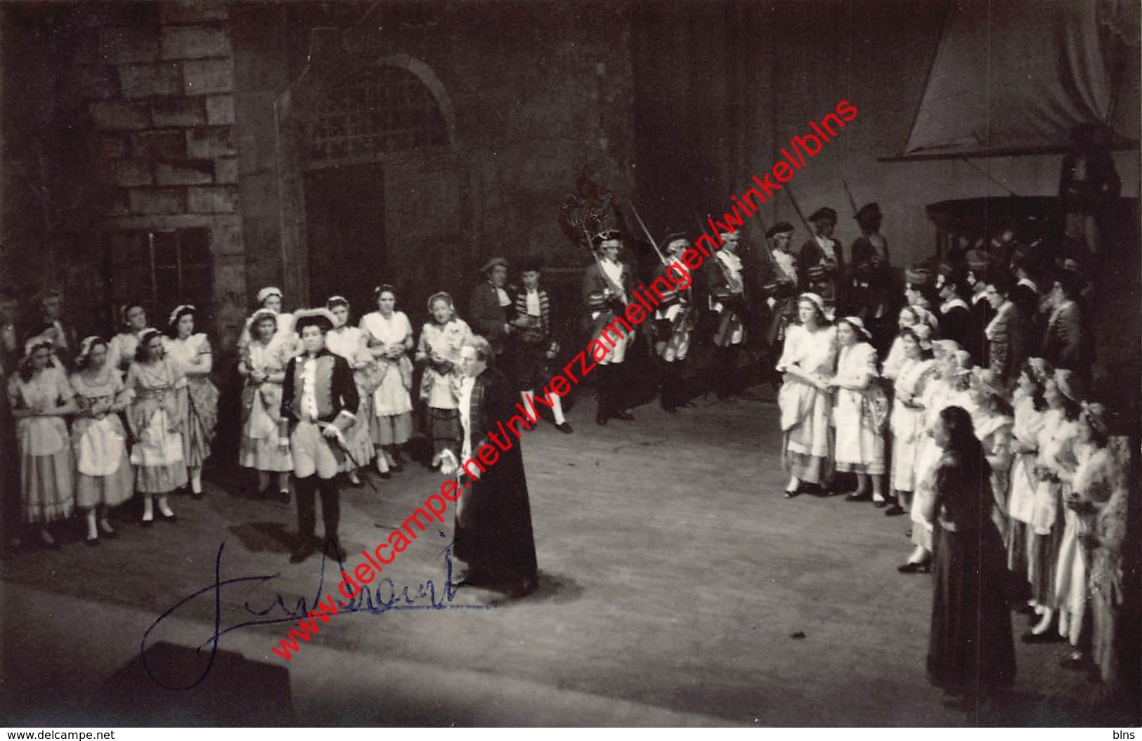Jacques Bouet  - Opera Manon Lescaut 1956 - Koninklijke Opera Gent - Foto 9x14cm - Gesigneerd/signed - Photos