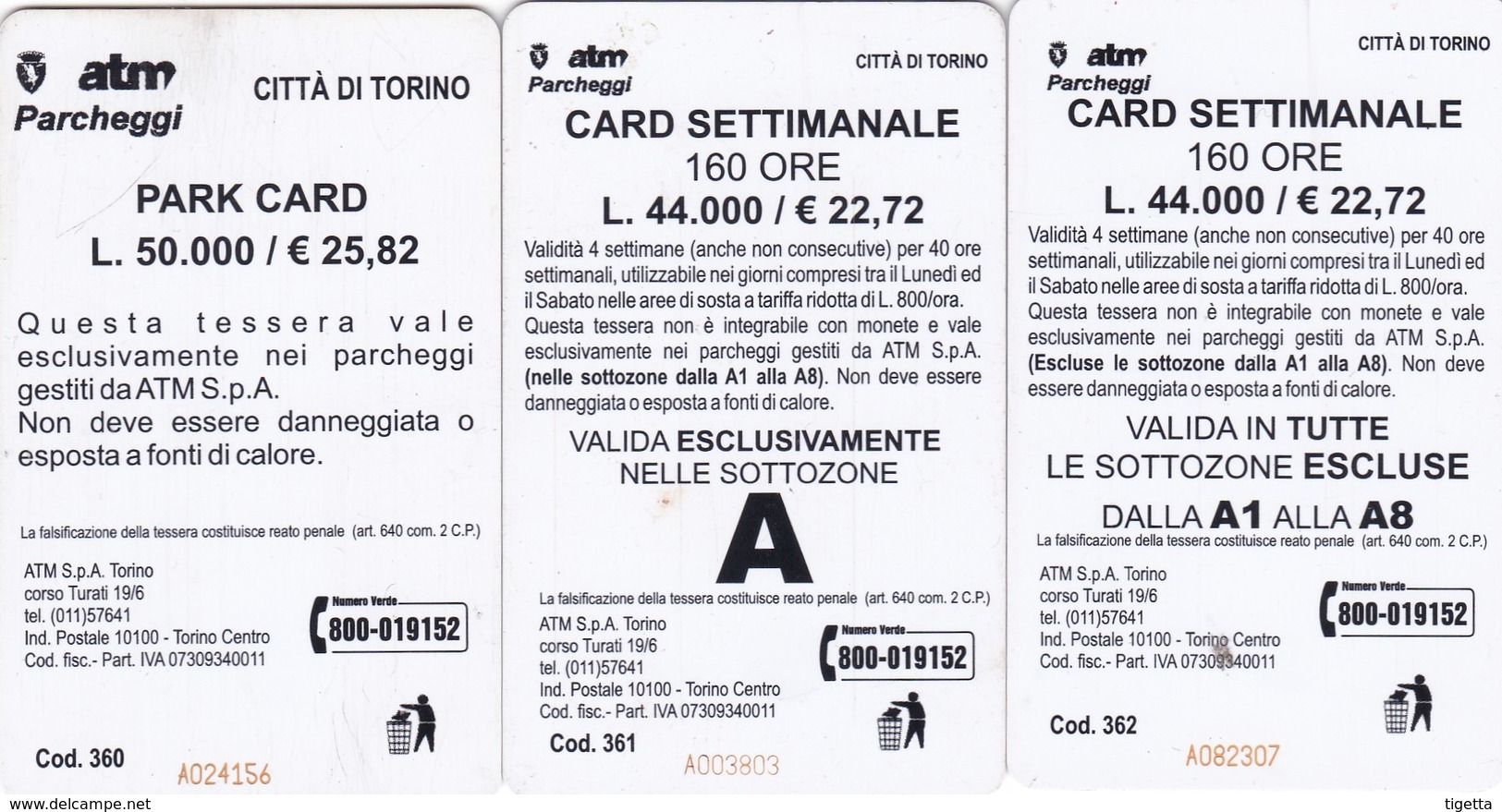 TORINO PARCHEGGI - Eintrittskarten