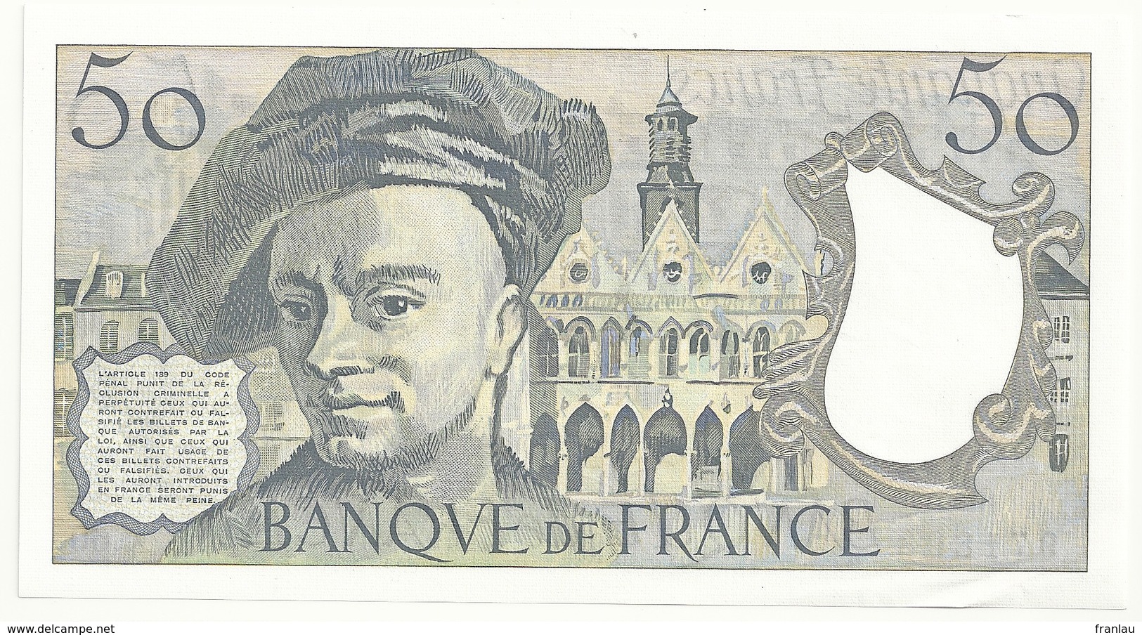 50 Francs Quentin De La Tour 1990 Alph X.60 - 50 F 1976-1992 ''Quentin De La Tour''