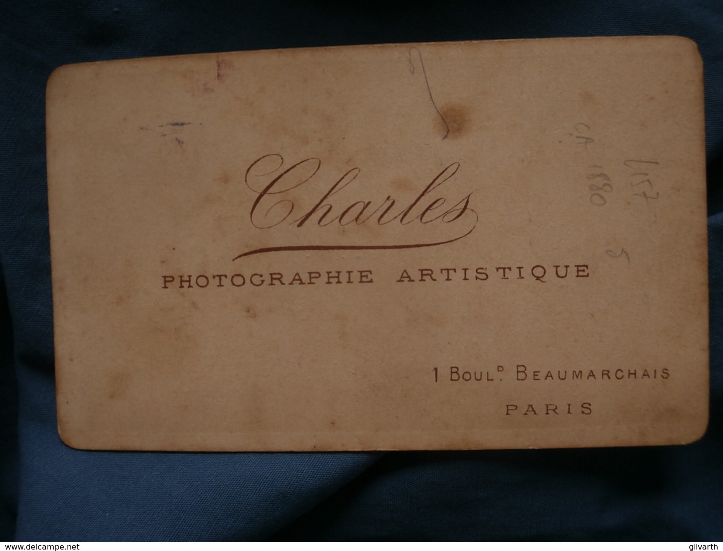 Photo CDV  Charles à Paris  Jeune Homme Portant Une Blouse  Apprenti, Ouvrier  CA 1880 - L157 - Anciennes (Av. 1900)