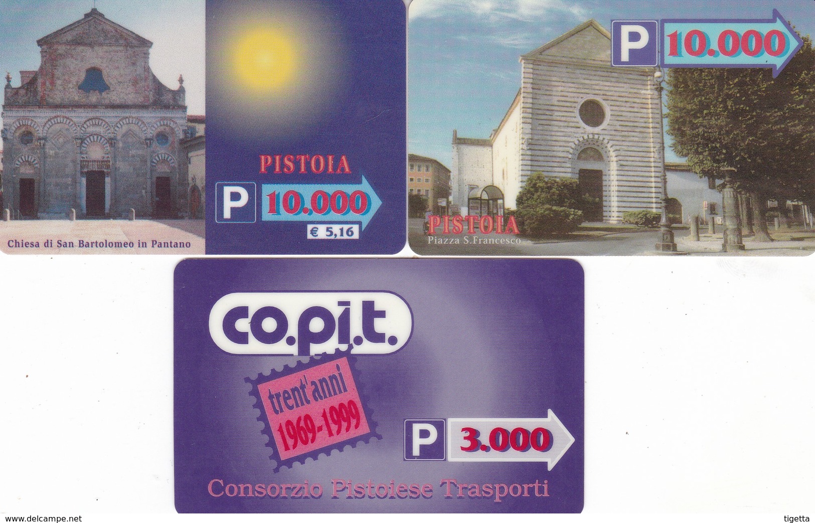 CITTA DI PISTOIA COPIT  CARD PARCHEGGI - Tickets - Entradas