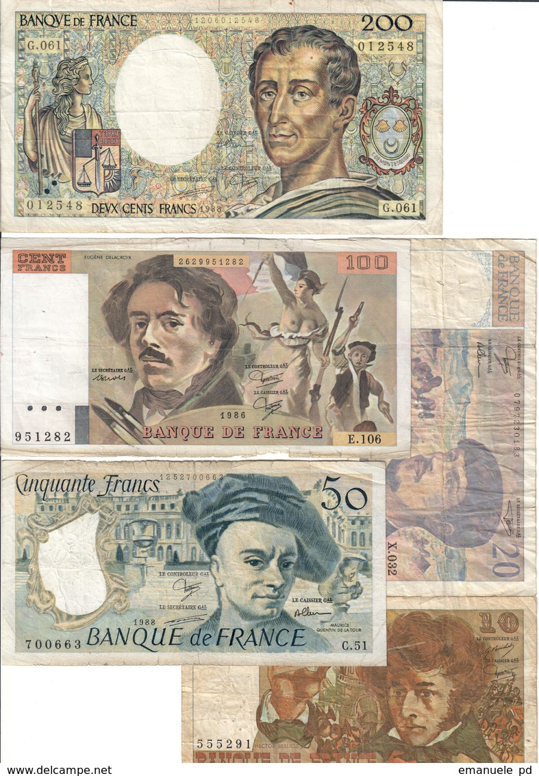 France Lot 5 Banknotes - Non Classificati