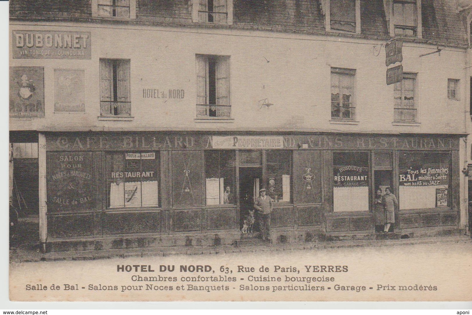 91. YERRES " Hotel Du Nord 63 Rue De Paris ") - Yerres