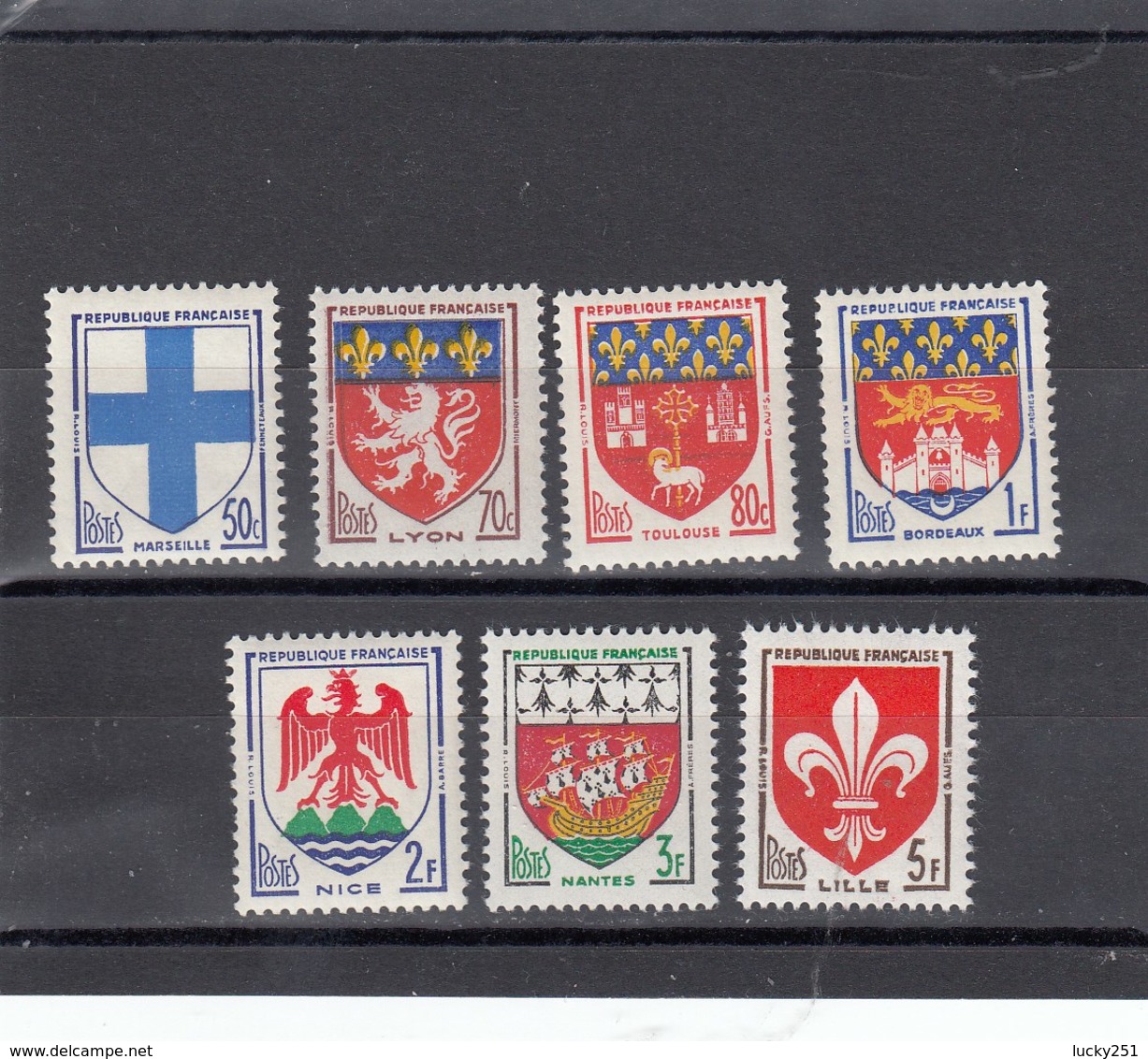 France - 1958 - N° YT 1180/86** - Armoiries De Villes - Nuovi