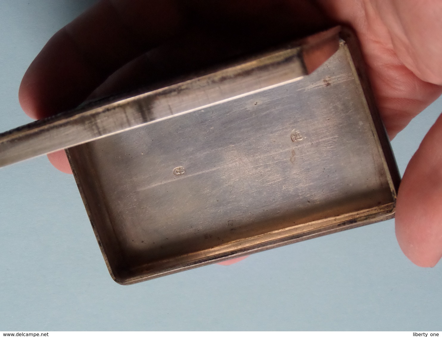 Silver Box / Doosje 54 X 90 Mm. ( Marks / Marques > See / Voir Photo ) Zilver Argent Silver 90 Gr. ) Uncleaned ! - Silverware