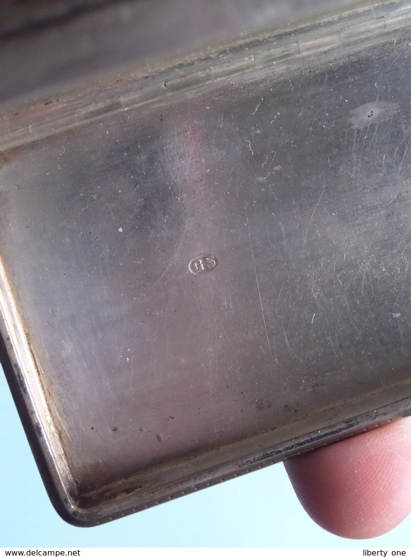 Silver Box / Doosje 54 x 90 mm. ( Marks / Marques > See / Voir Photo ) Zilver Argent Silver 90 Gr. ) Uncleaned !