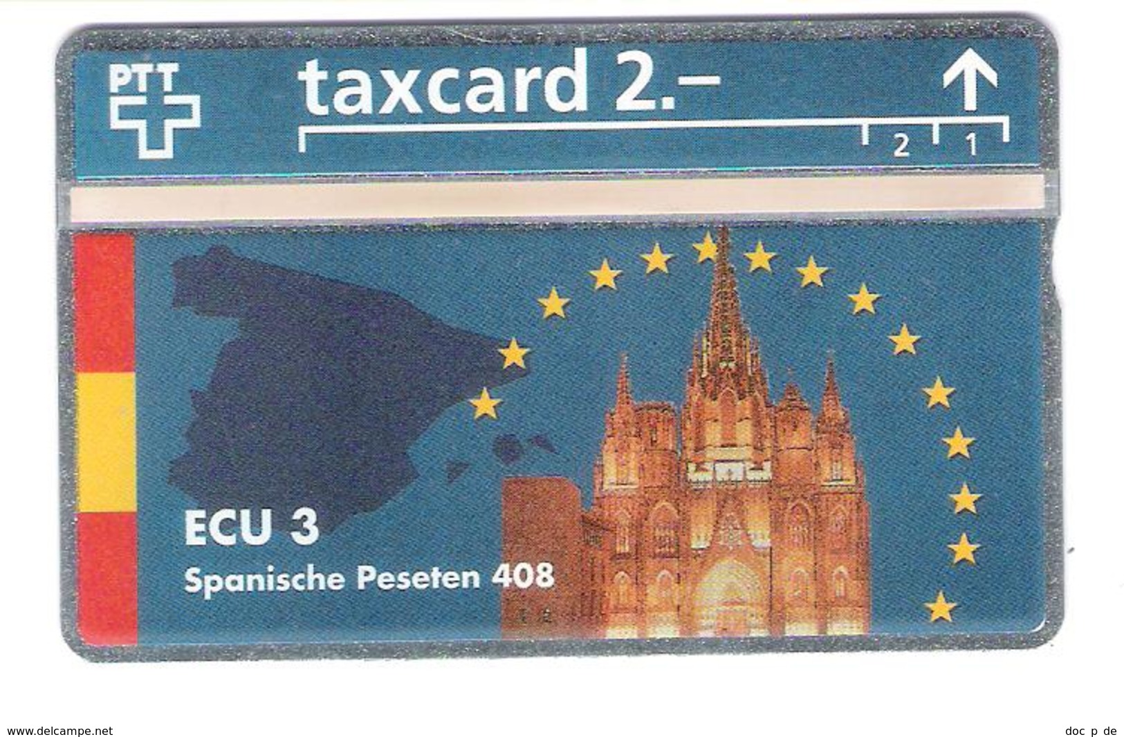 Schweiz - Switzerland - ECU  Spain - 2,- PTT - 401L - Mint - Schweiz