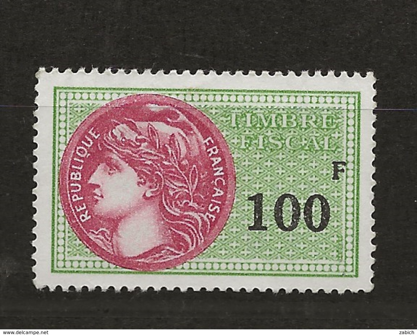 TIMBRES FISCAUX DE FRANCE SERIE UNIFIEE N°498  100F TIMBRE NEUF (**) Cote Y Et T 2016  60 €; - Other & Unclassified