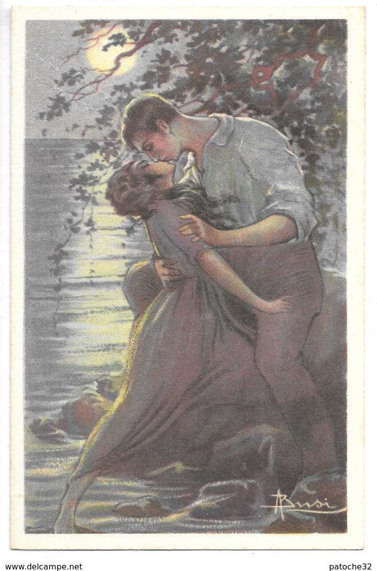 Cpa...illustrateur Italien...Busi .Adolfo...art Nouveau...couple .... - Busi, Adolfo