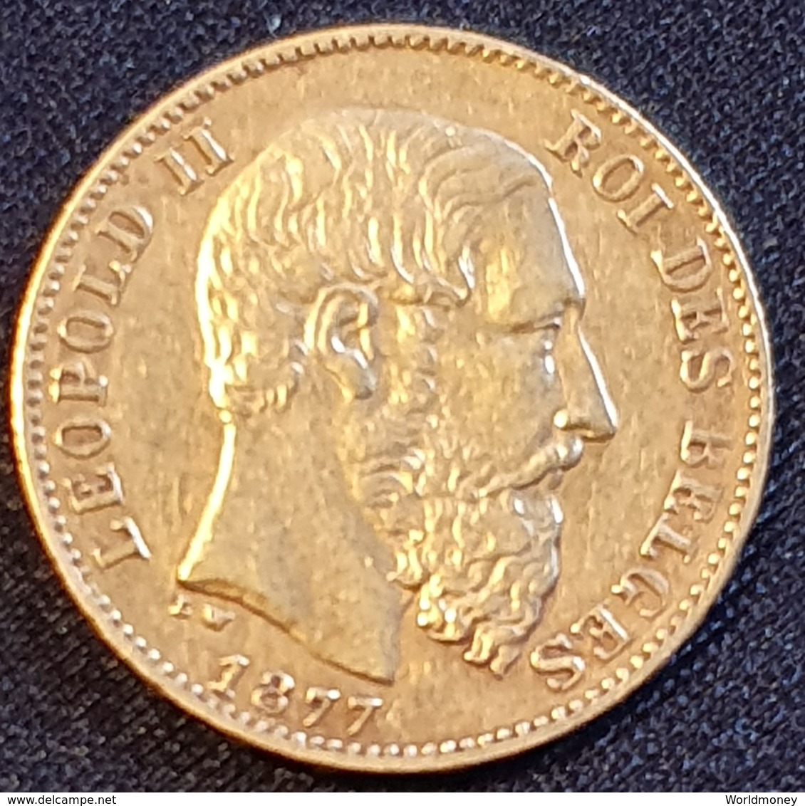 Belgium 20 Francs 1877 (Gold) - 20 Frank (gold)