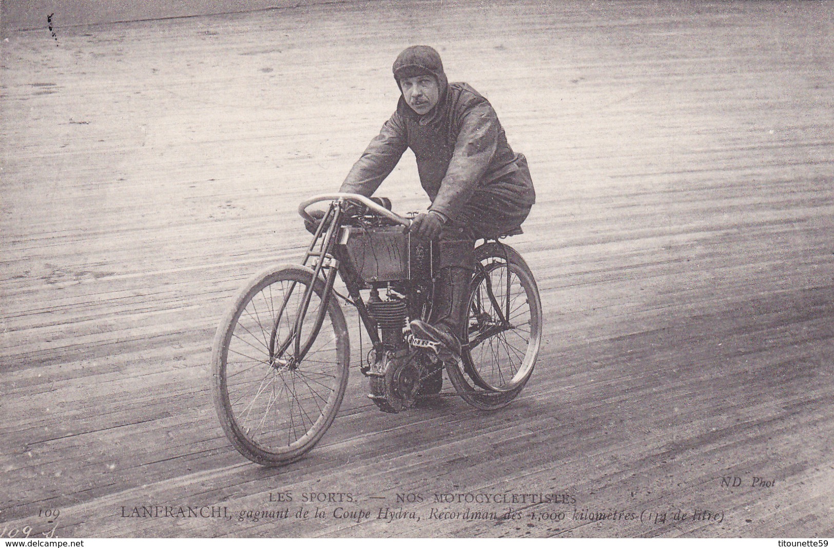 MOTO-Les Sports - Nos  MOTOCYCLETTISTES-"LANFRANCHI",gagnant De La Coupe Hydra,recordman Des 1000 Km-N.D.-Bon Etat - Motorbikes