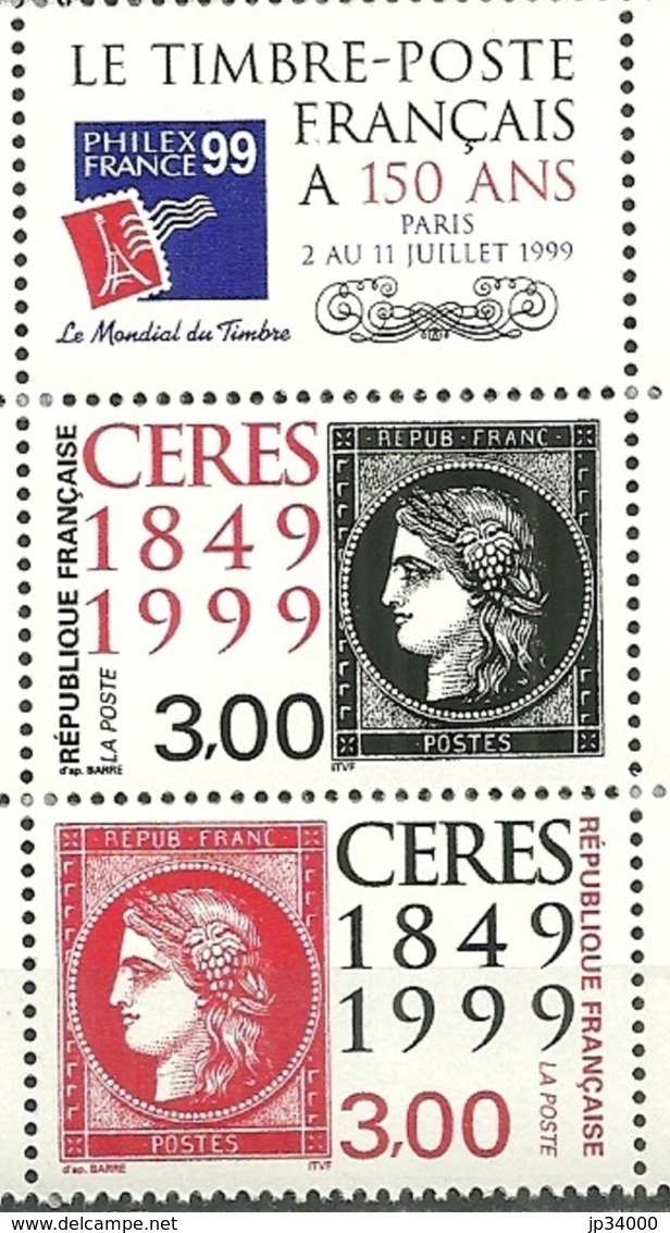 FRANCE Yvert N° 3212a  Se Tenant. ** MNH. ( 3211+3212+ Vognette. Issus Du Carnet ) - Ungebraucht