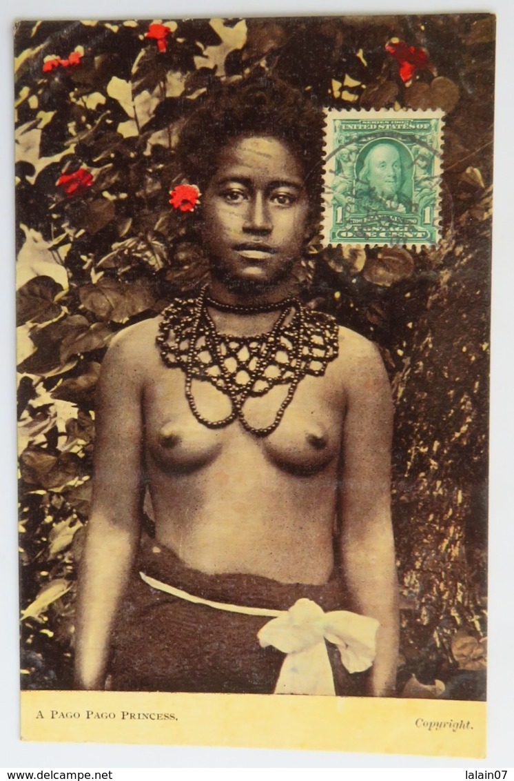 C. P. A. Couleur : SAMOA : A PAGO PAGO Princess, Naked, Seins Nus, SUPERBE Et Très RARE - Amerikaans-Samoa