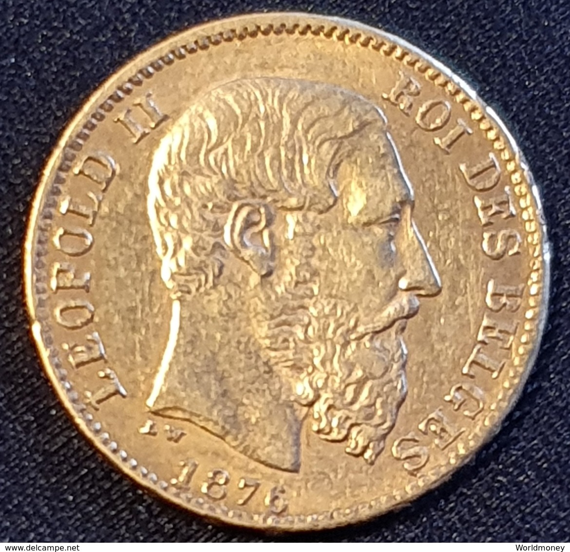 Belgium 20 Francs 1876 (Gold) - 20 Frank (goud)