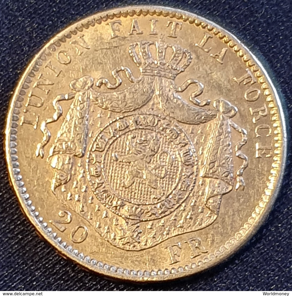 Belgium 20 Francs 1876 (Gold) - 20 Francs (gold)