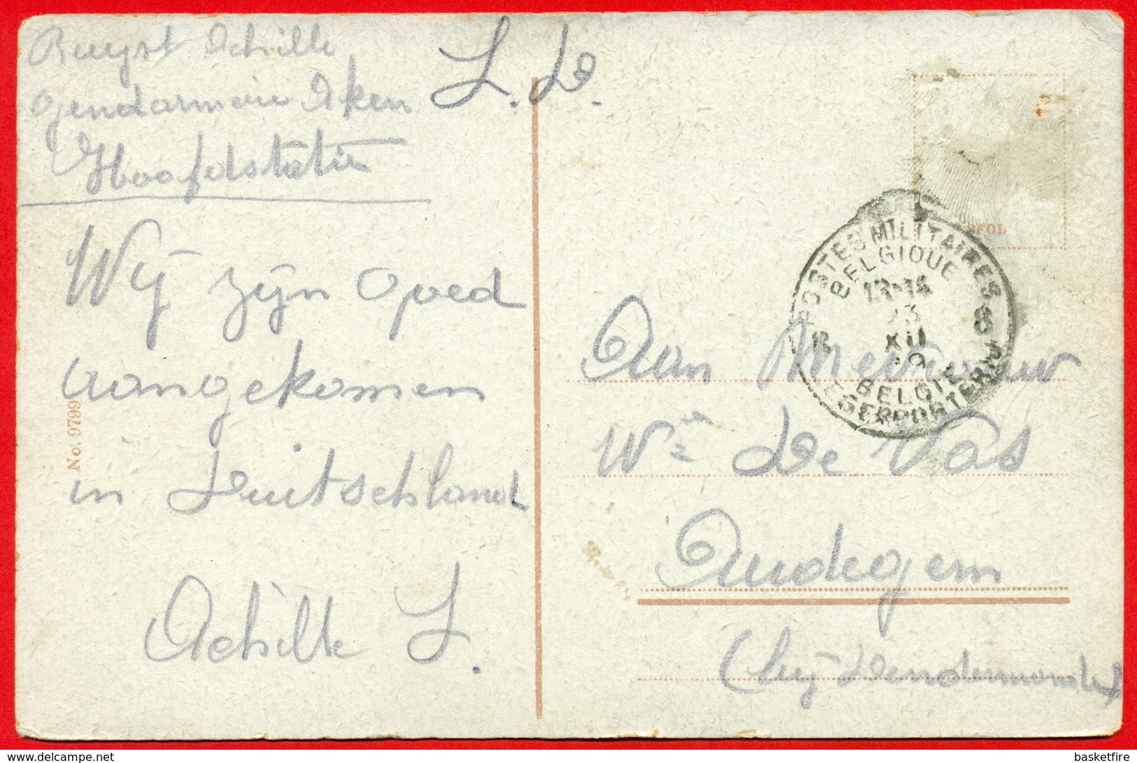 Herbesthal (Lontzen): Bahnhof (gare) (stempel Legerpost - Postes Militaires) - Lontzen