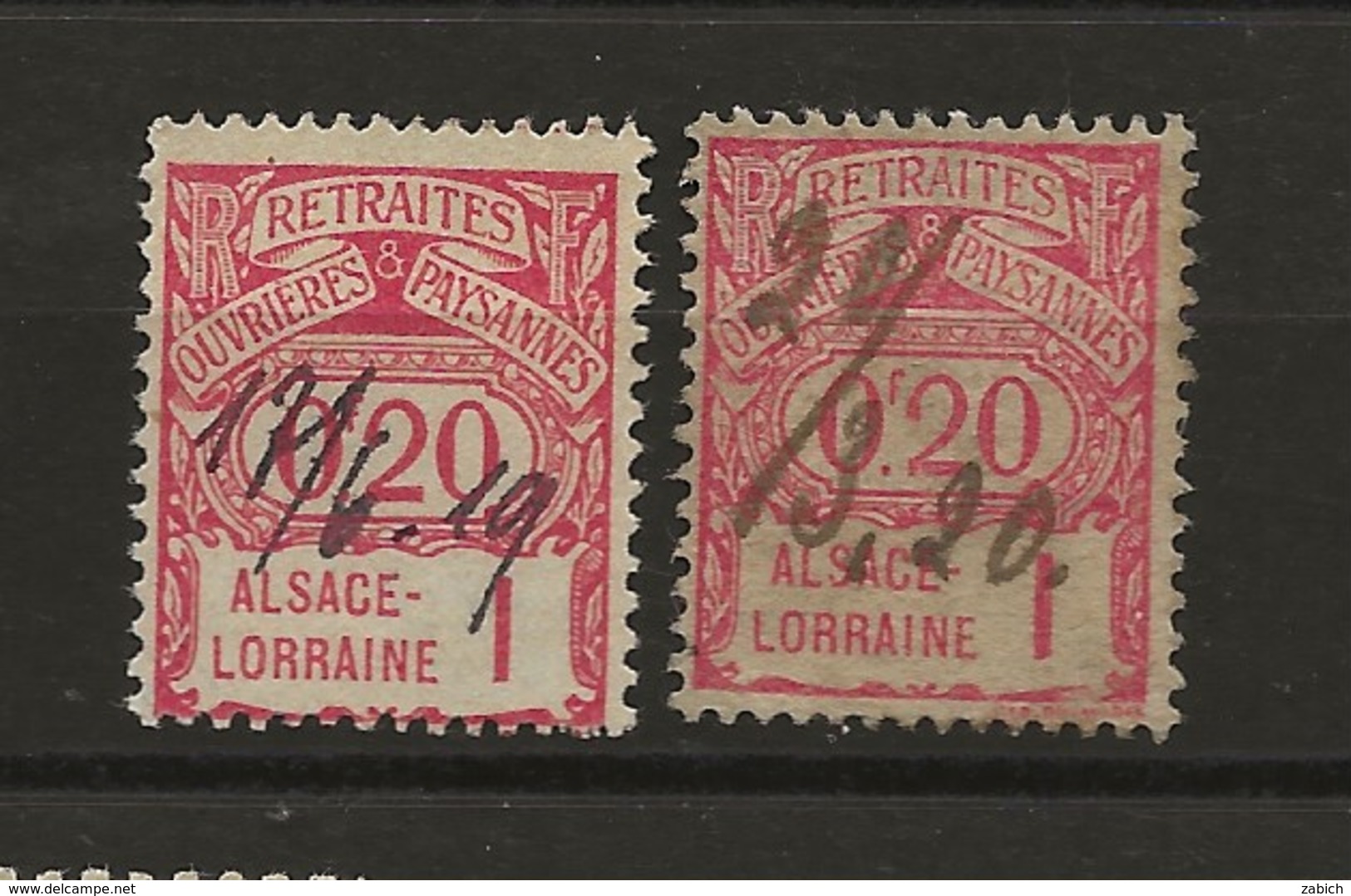 FISCAUX   SOCIO-POSTAUX D'ALSACE LORAINNE N°51 Blanc Et GC  0,20 Rouge Cote 40€ - Other & Unclassified