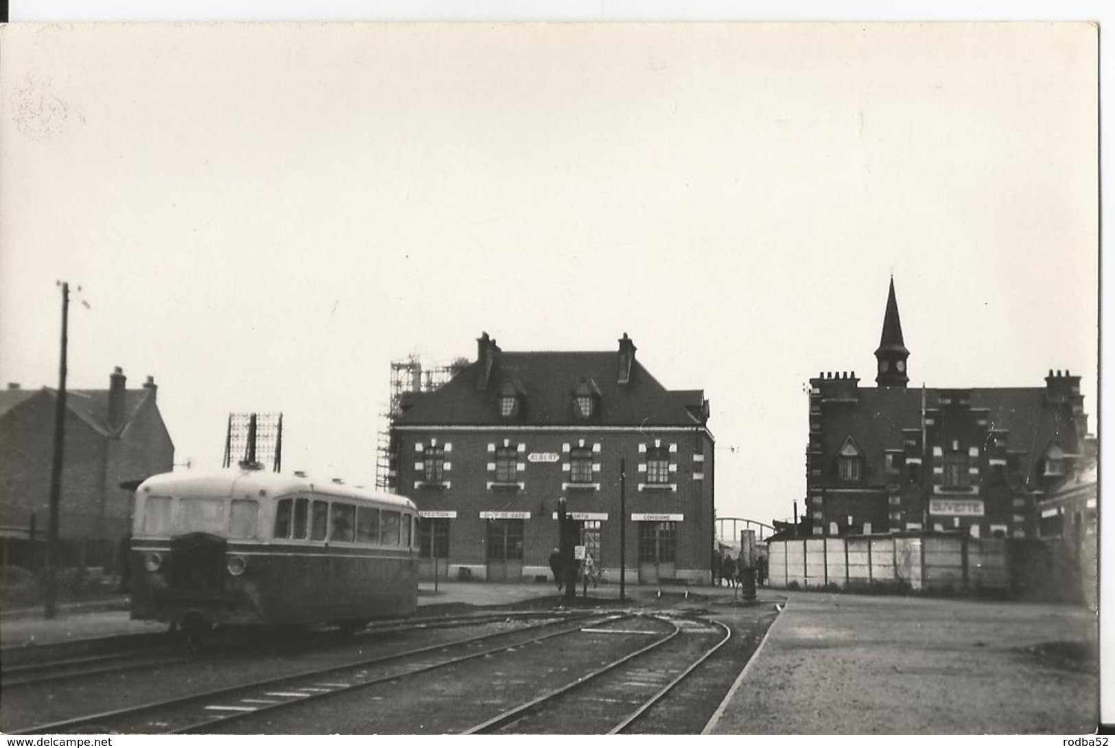 Carte Photo  - Albert - Somme - 80 - Autorail  - Réseau De La Somme - Thème Train - Transport - Albert