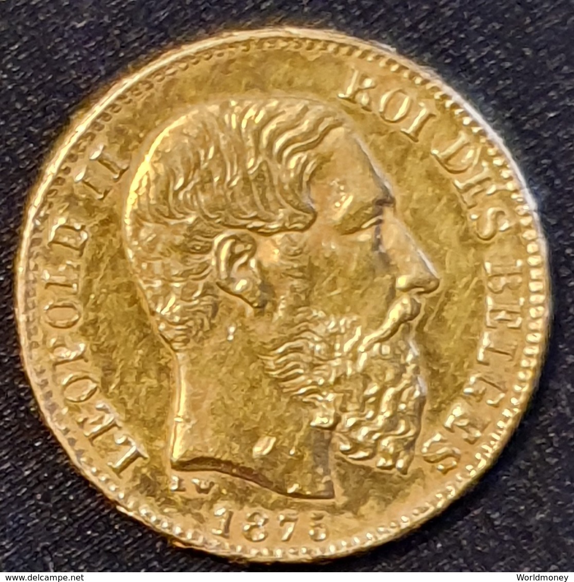 Belgium 20 Francs 1875 (Gold) - 20 Francs (gold)